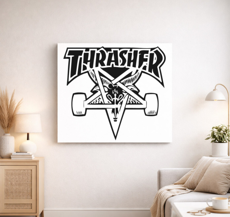 Trasher vászonkép — Fehér