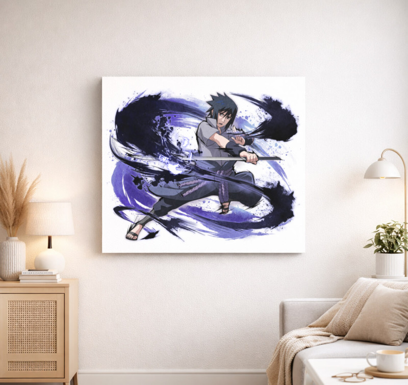 Sasuke art vászonkép — Fehér