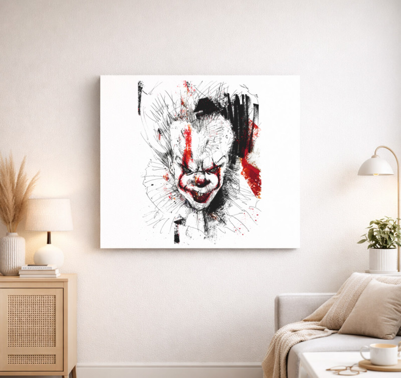 Pennywise vászonkép — Fehér