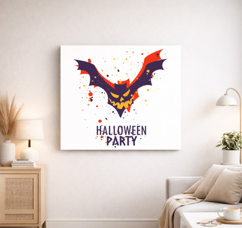 Halloween-es vászonkép — Fehér