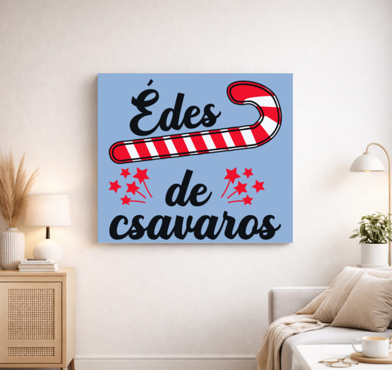 Édes de csavaros vászonkép — Kék