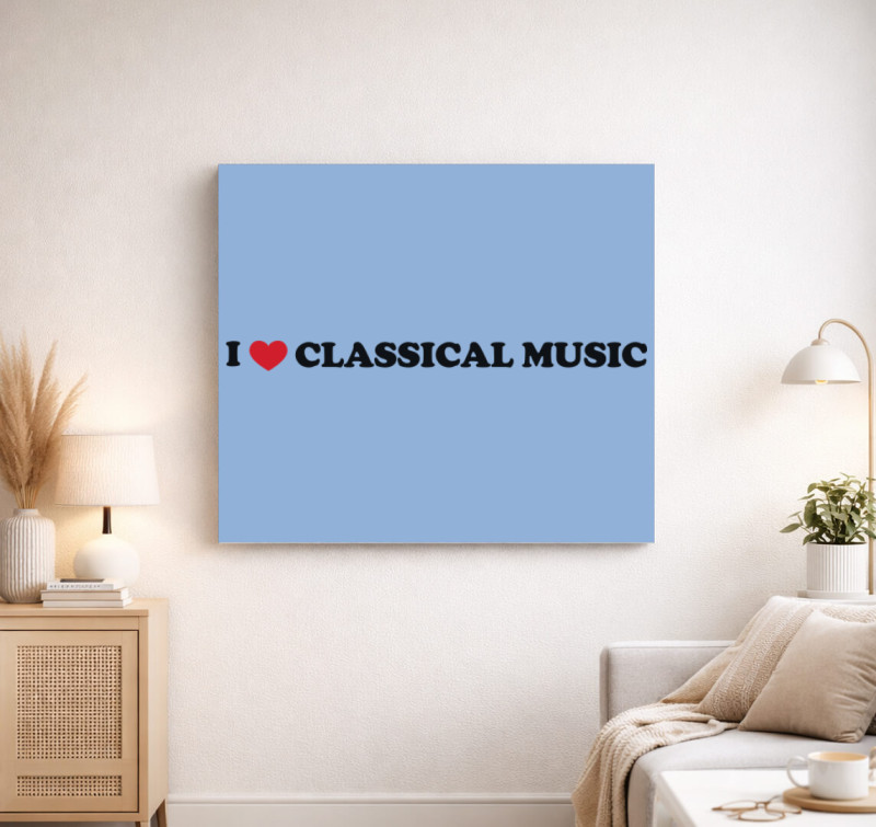 Love Classical vászonkép — Kék