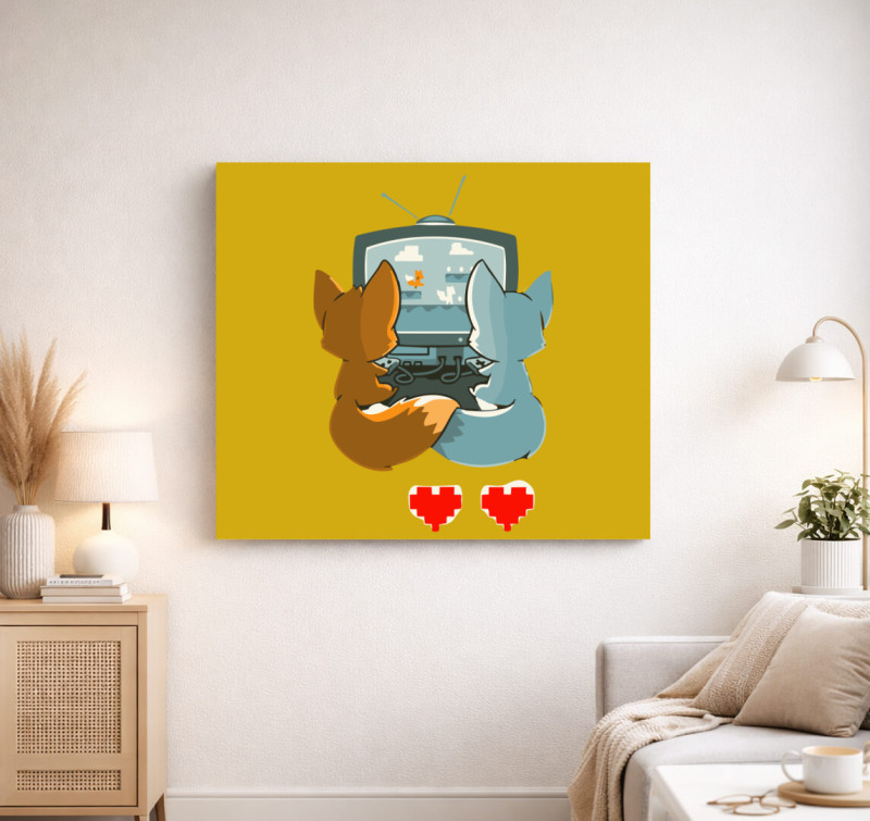 Multiplayer love vászonkép — Sárga
