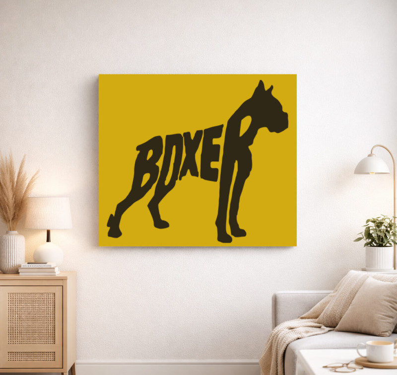 Boxer vászonkép — Sárga