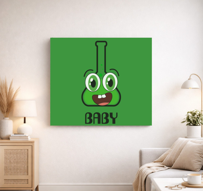Baby lombik vászonkép — Zöld