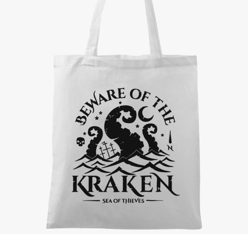 Sea of Thives Kraken vászontáska — Fehér