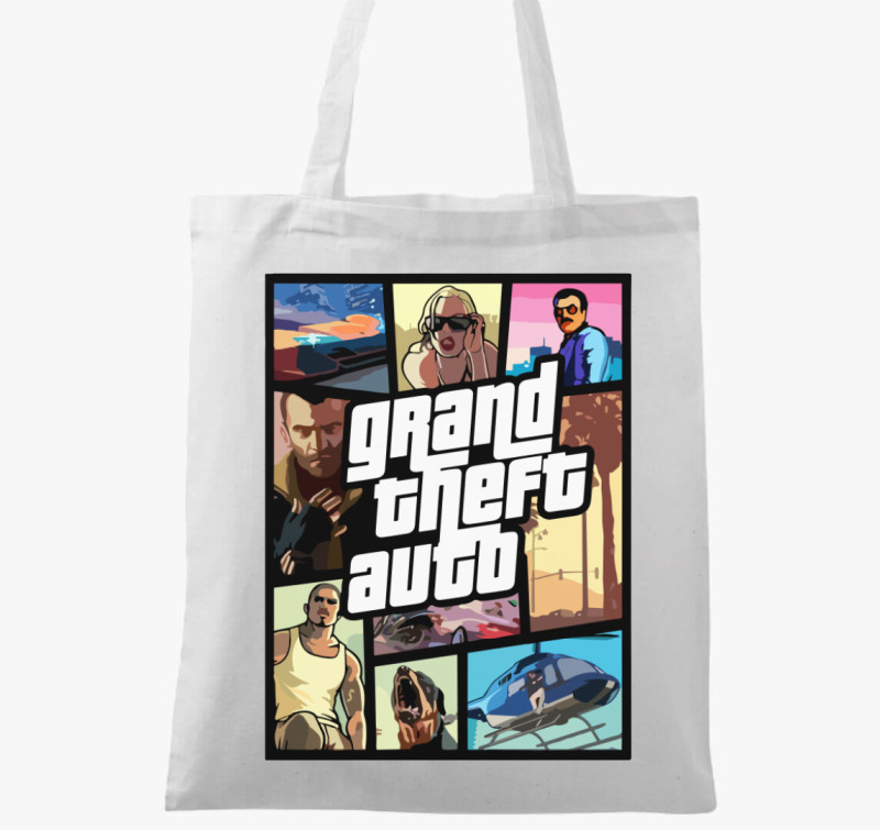 GTA poszter vászontáska — Fehér