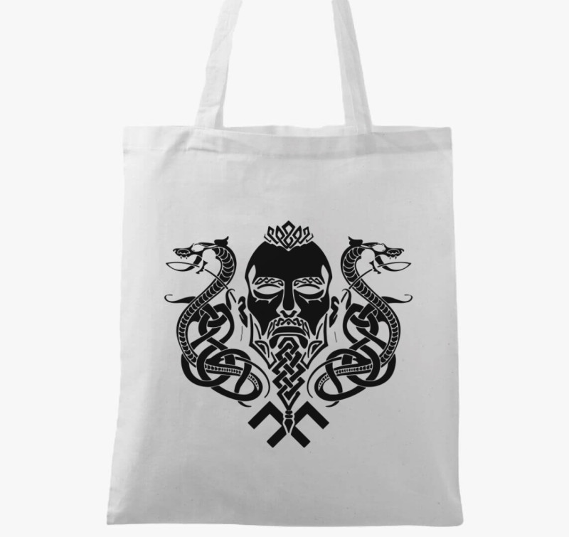 Valhalla viking vászontáska — Fehér