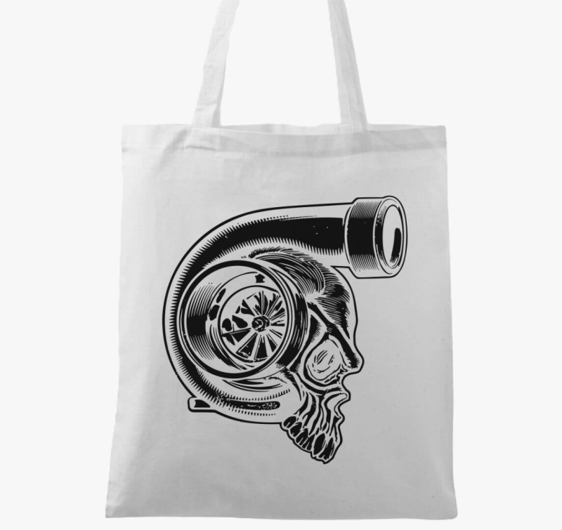 TurboSkull vászontáska — Fehér