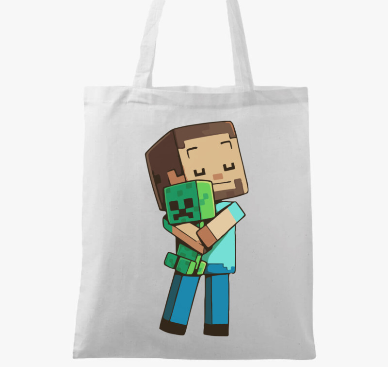 Minecraft Hug vászontáska — Fehér
