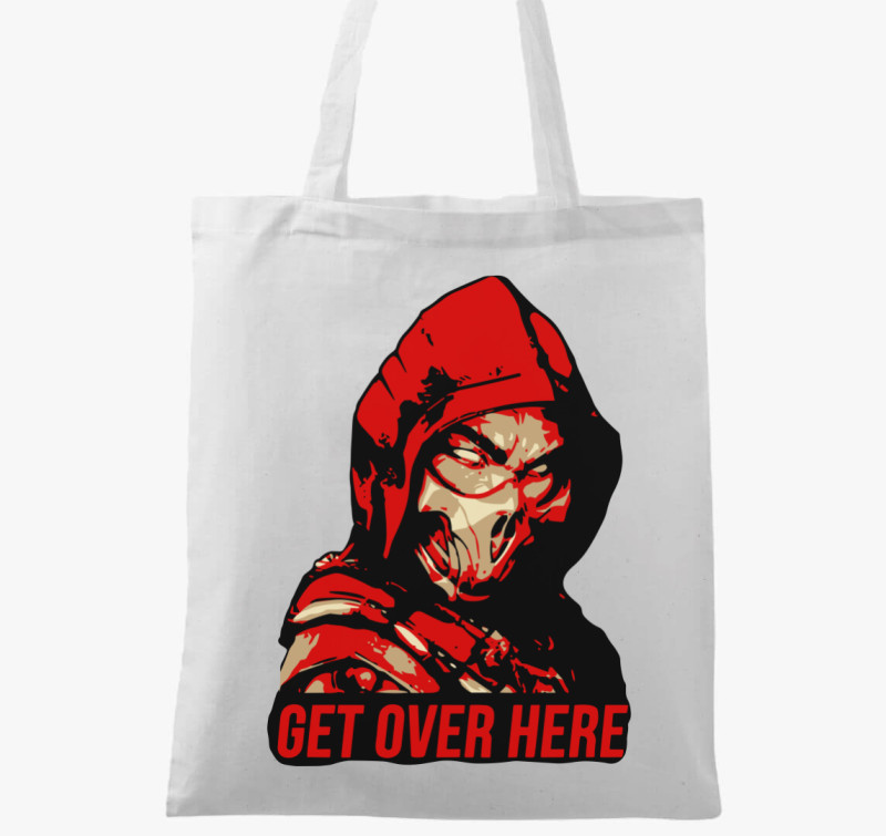 Mortal Kombat Get Over Here vászontáska — Fehér