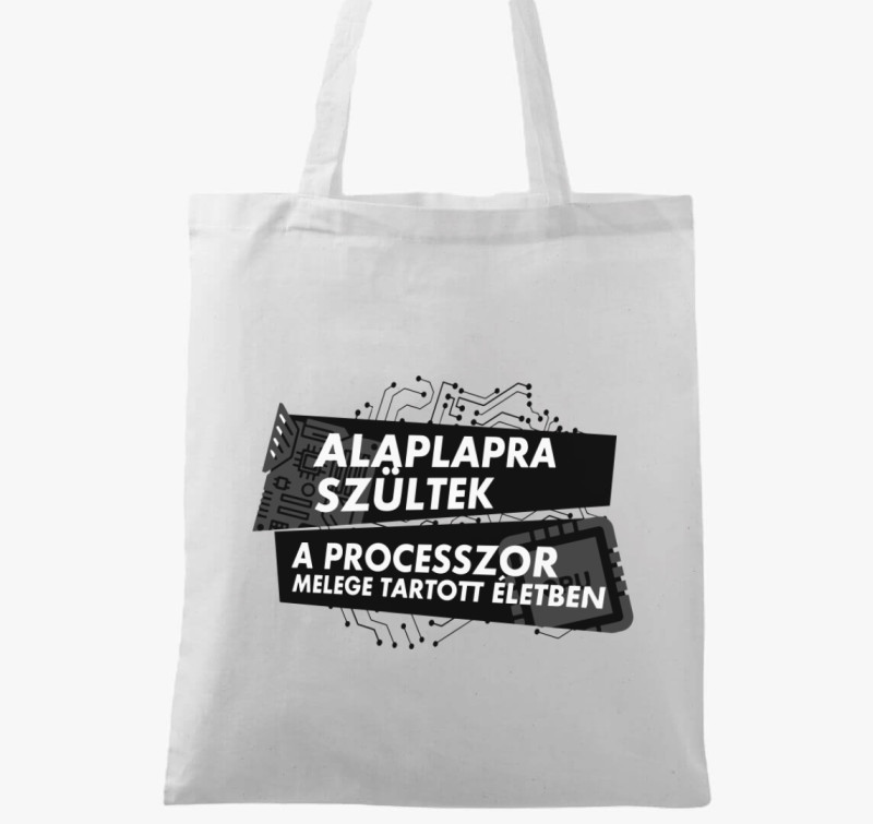 Alaplapra szültek vászontáska — Fehér