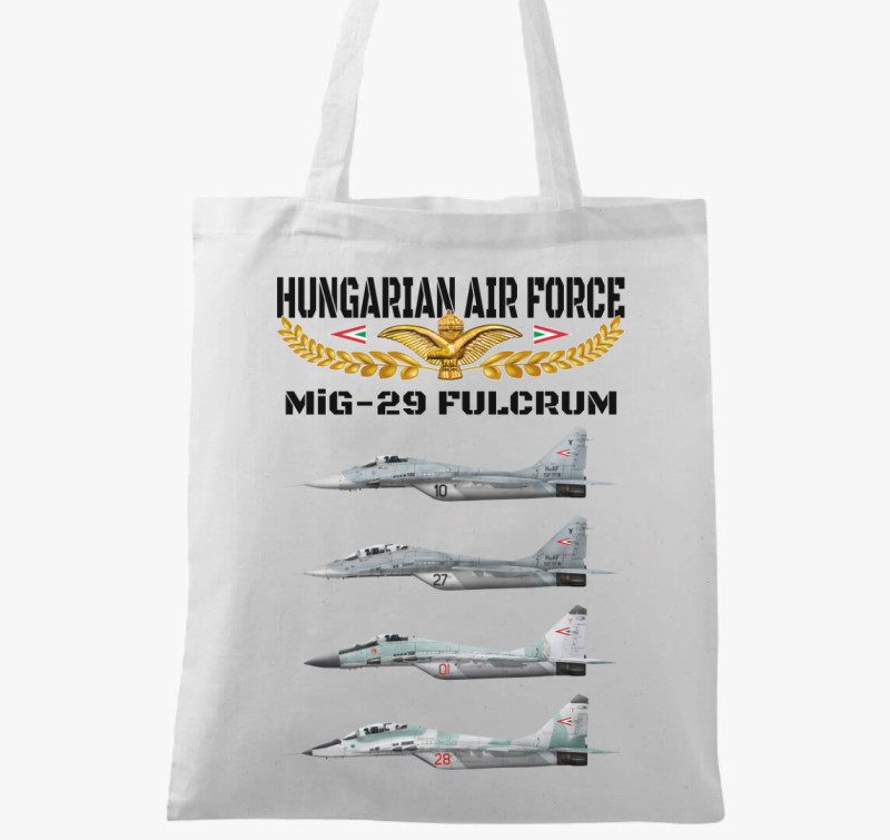 Aranysas MiG-29 2 vászontáska — Fehér