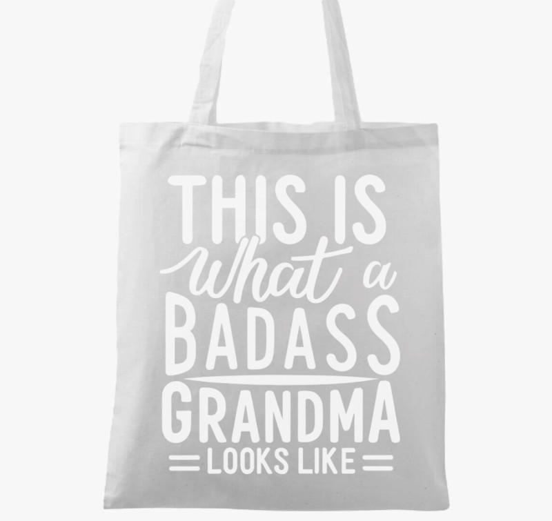 Badass Grandma look vászontáska — Fehér
