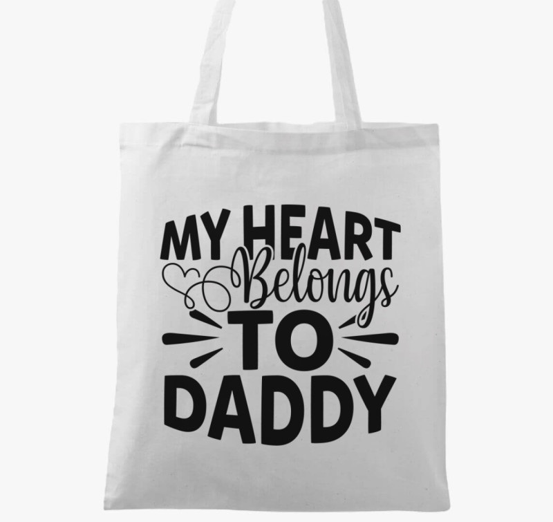 Heart Daddy vászontáska — Fehér