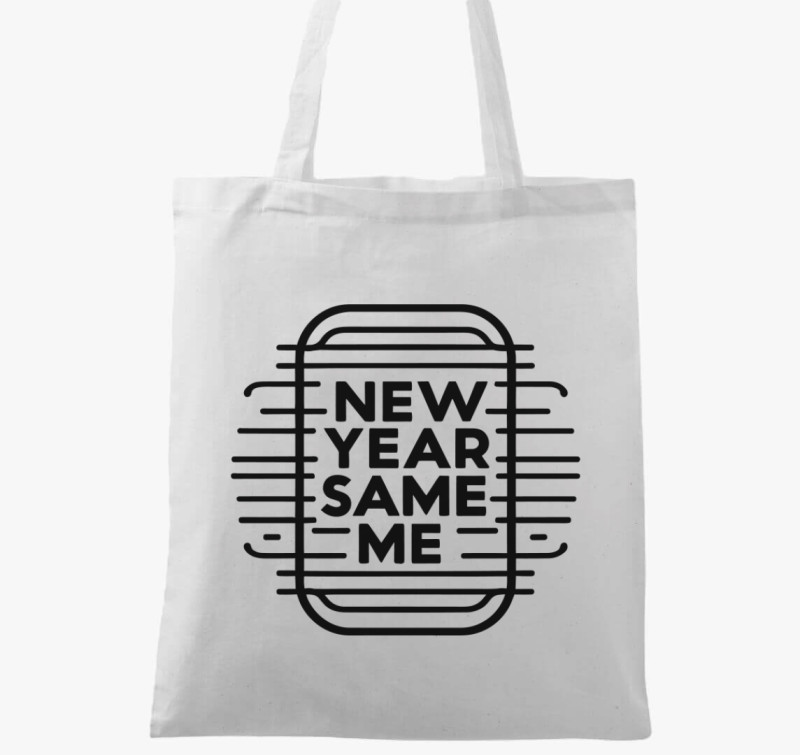 New Year Same Me vászontáska — Fehér