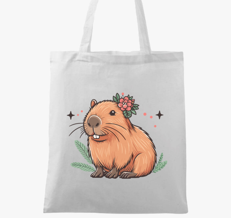 Capybara lány vászontáska — Fehér