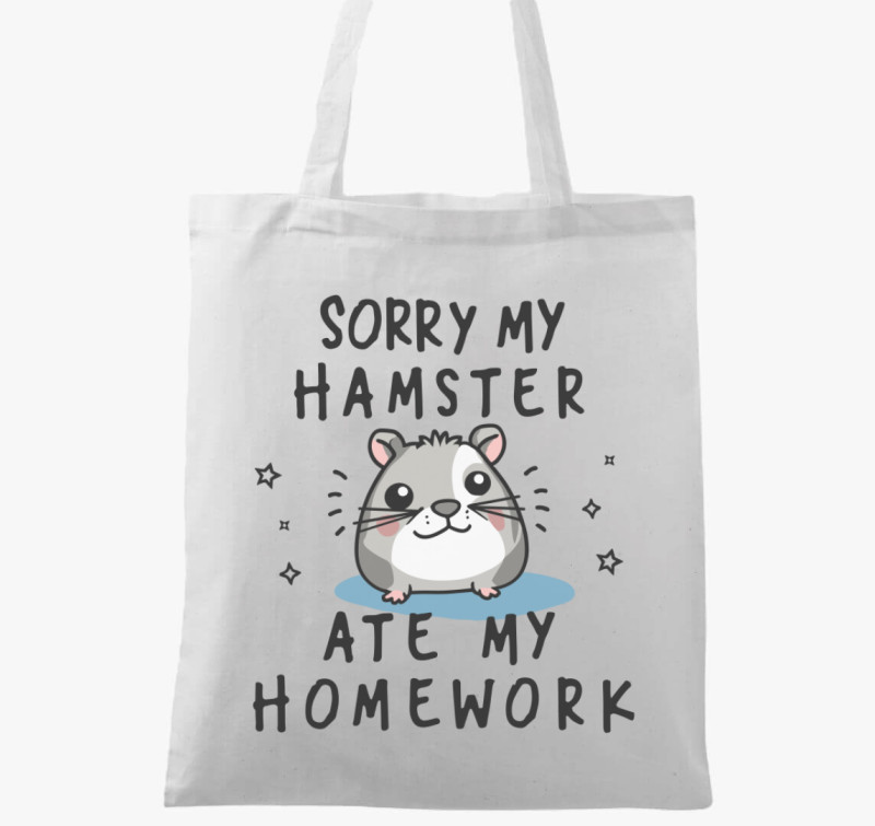 Sorry hamster vászontáska — Fehér