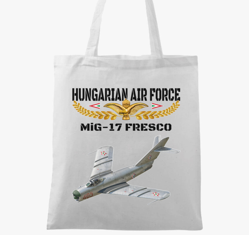 Aranysas MiG-17 vászontáska — Fehér