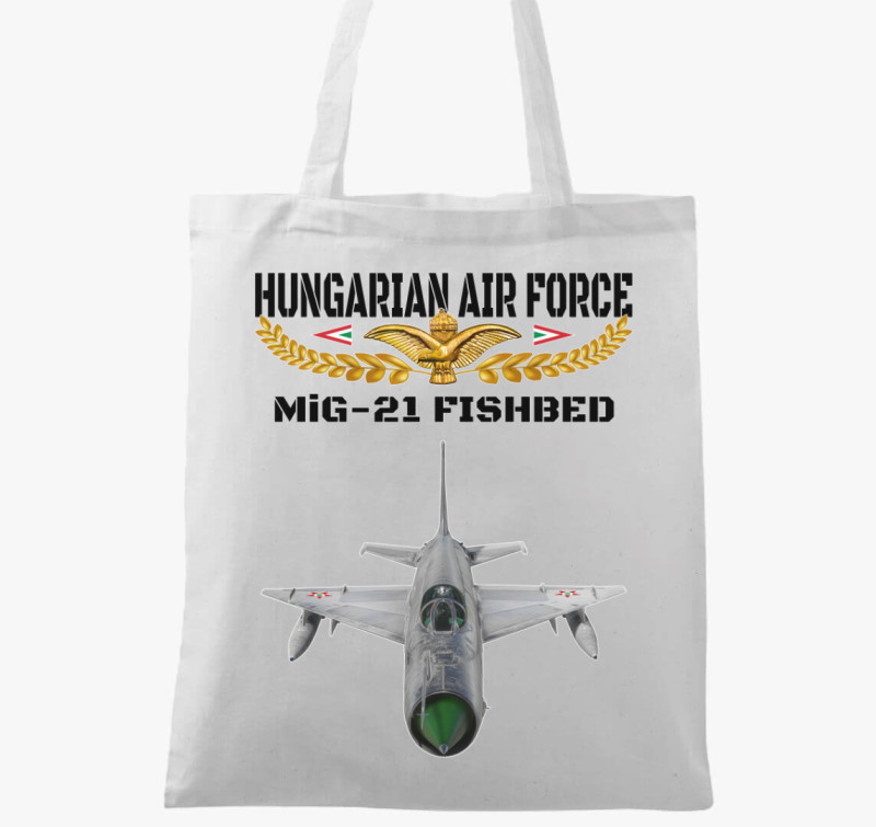 Aranysas MiG-21 3 vászontáska — Fehér