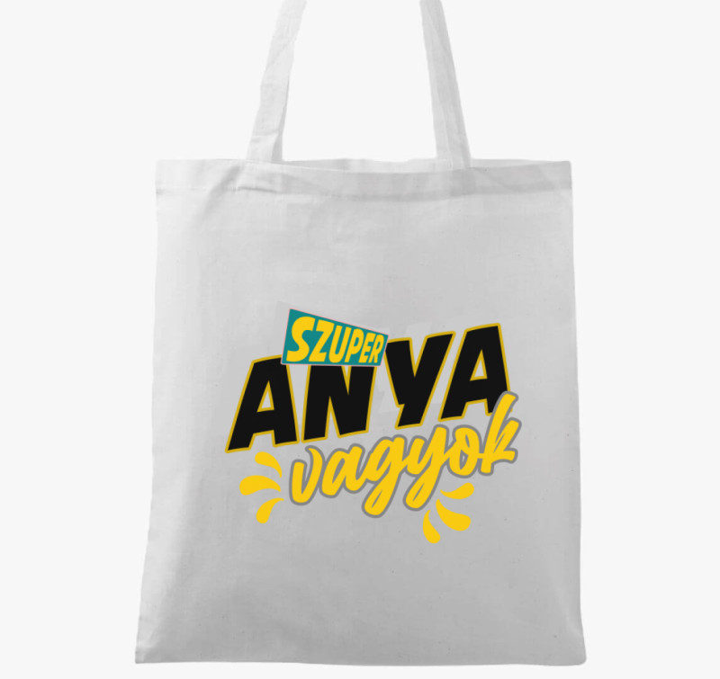 Szuper anya vagyok vászontáska — Fehér