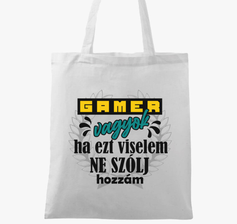 Gamer vagyok vászontáska — Fehér