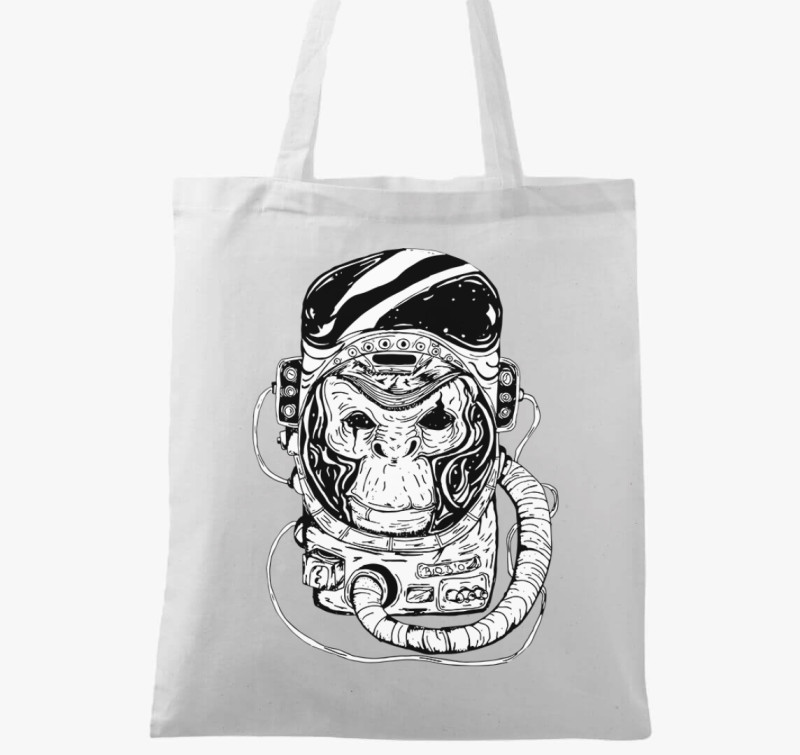 Space monkey vászontáska — Fehér
