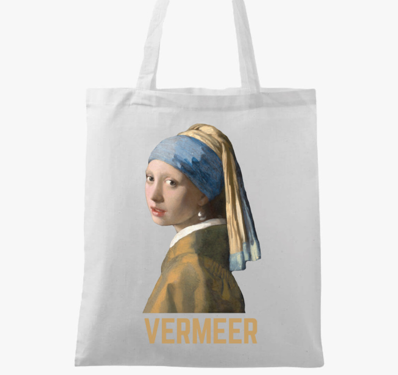Vermeer festmény vászontáska — Fehér