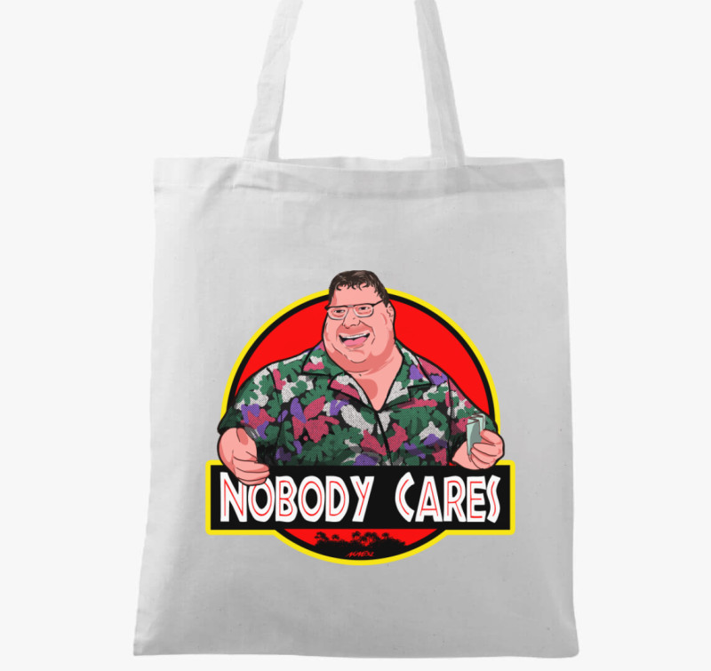 Nobody Cares vászontáska — Fehér