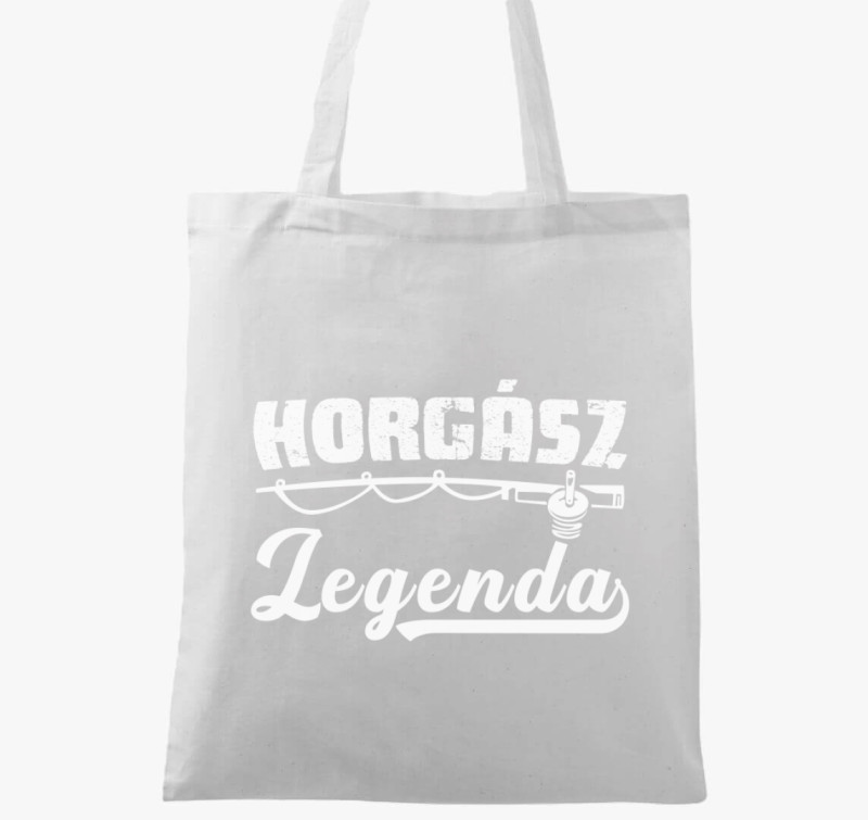 Horgász legenda vászontáska — Fehér