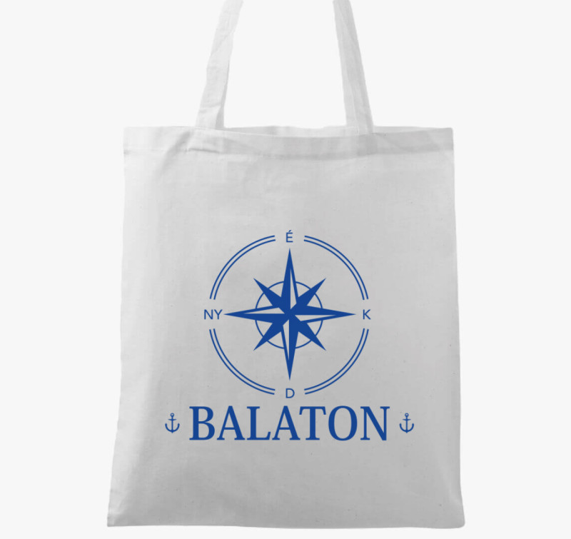 Balaton iránytű vászontáska — Fehér