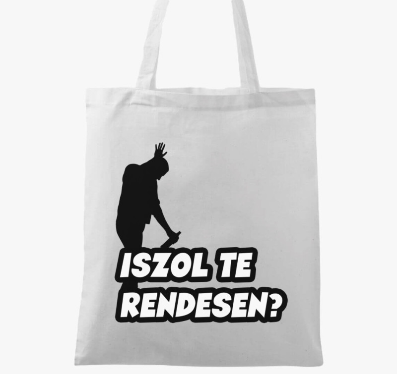 Iszol te rendesen vászontáska — Fehér