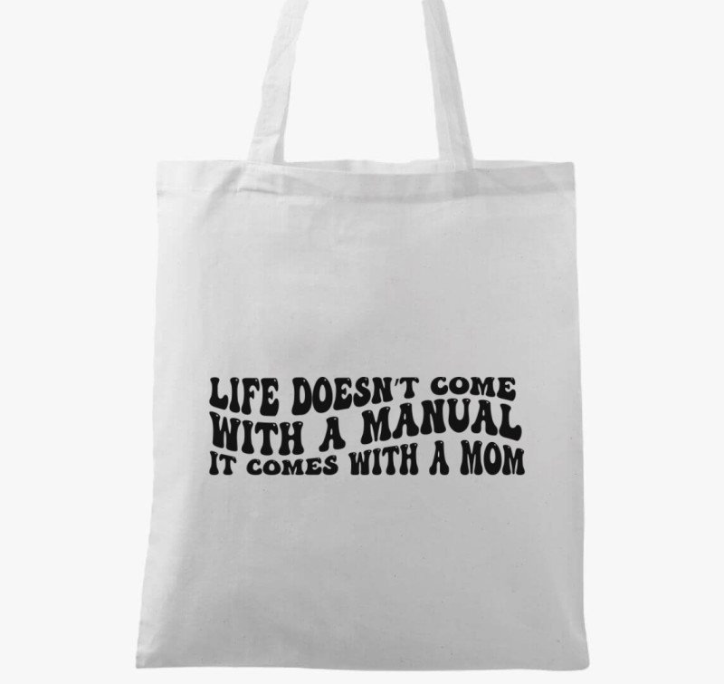 Life Manual Mom vászontáska — Fehér