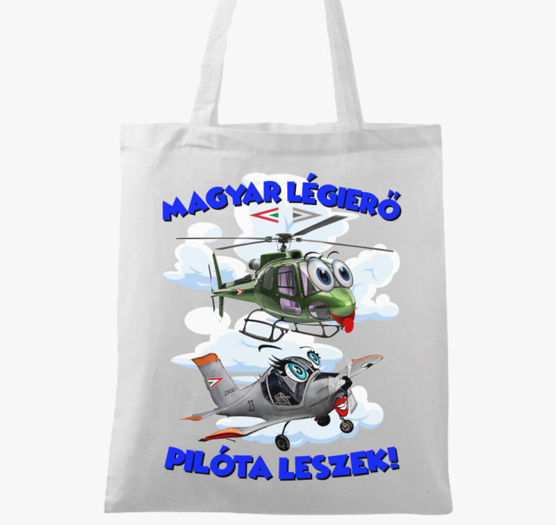 Magyar légierő funny vászontáska — Fehér