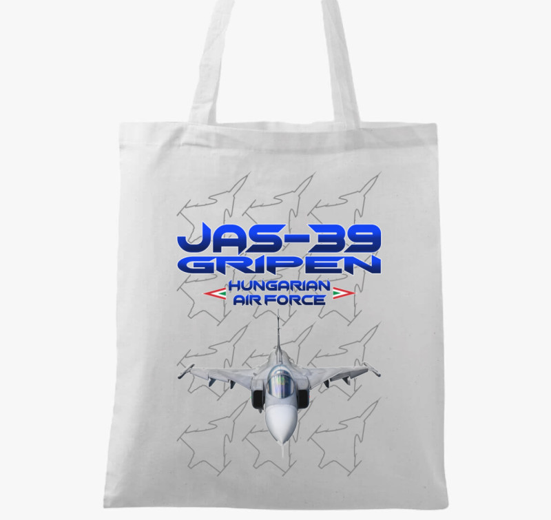 JAS-39 Gripen 2 vászontáska — Fehér