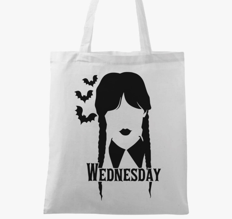 Wednesday Silhouette vászontáska — Fehér