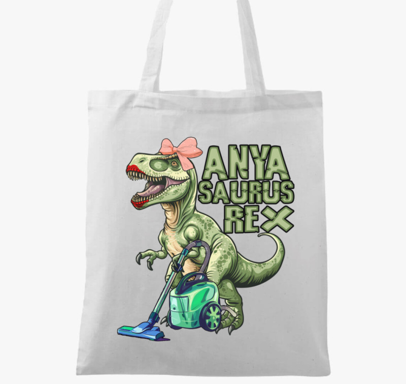 Anya saurus rex vászontáska — Fehér