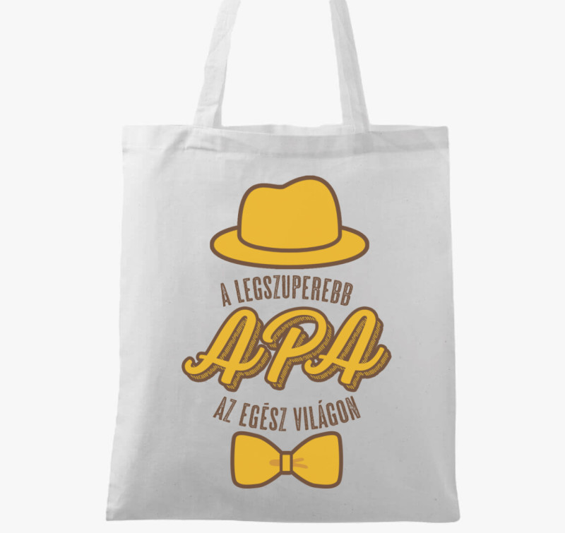 A legszuperebb apa vászontáska — Fehér