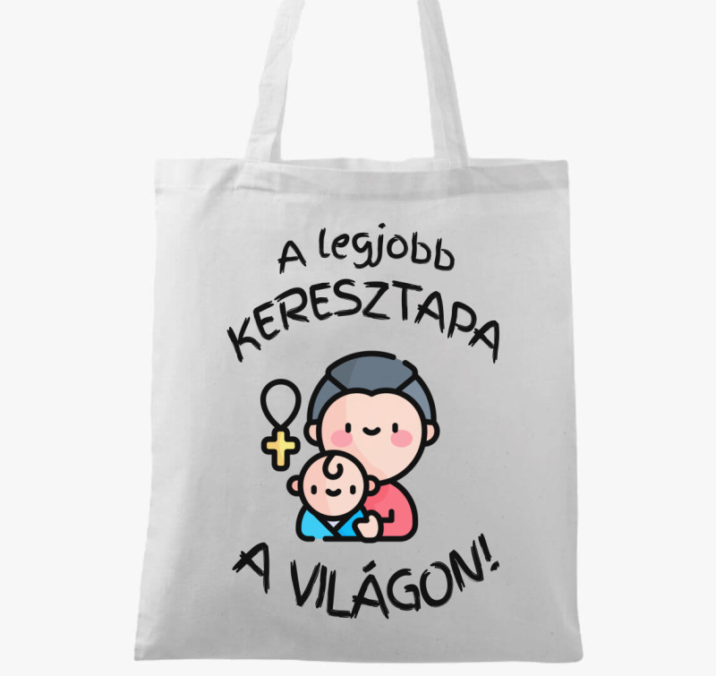 A legjobb keresztapa a világon vászontáska — Fehér