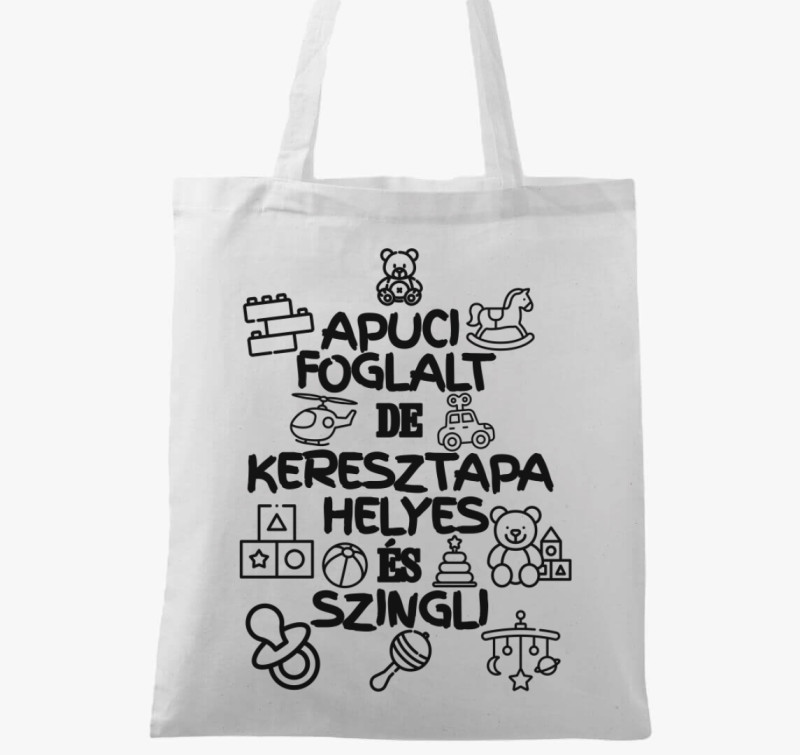 Apuci foglalt de... vászontáska — Fehér