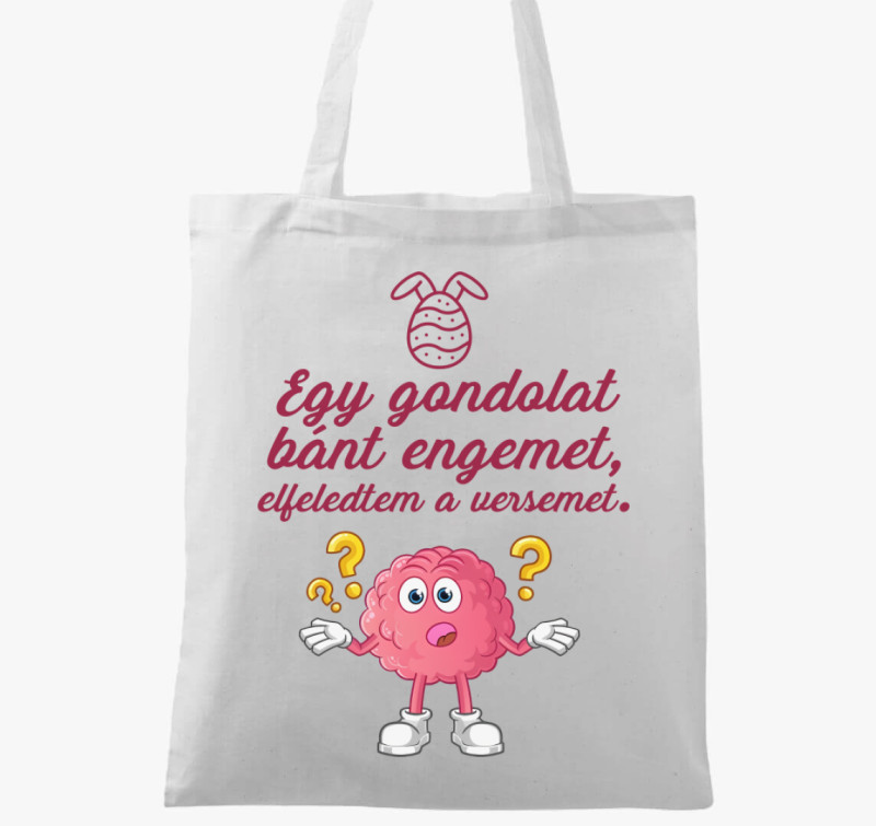 Egy dolog bánt engem... húsvéti vászontáska — Fehér