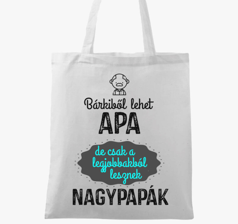 Bárkiből lehet apa vászontáska — Fehér