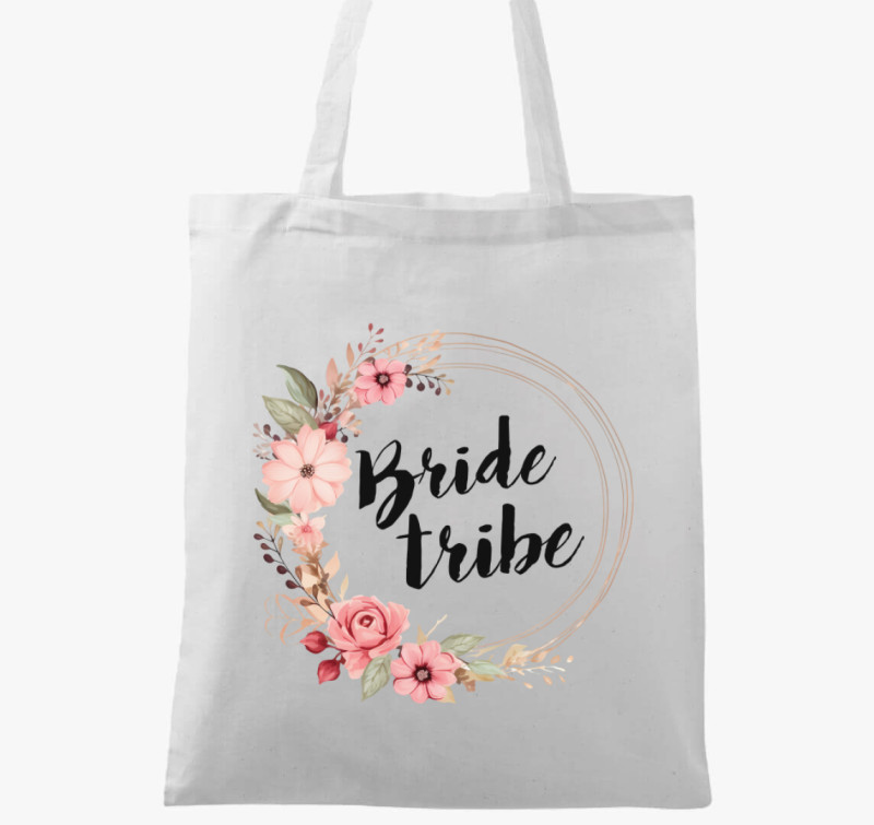 Bride tribe virágos vászontáska — Fehér