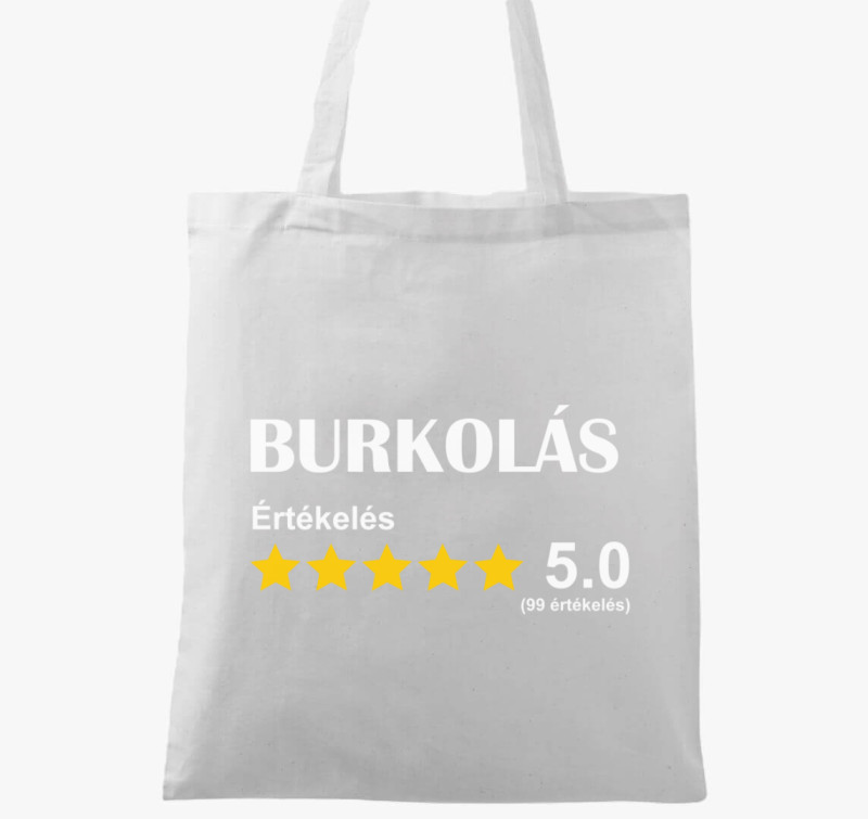 Burkoló értékelős vászontáska — Fehér