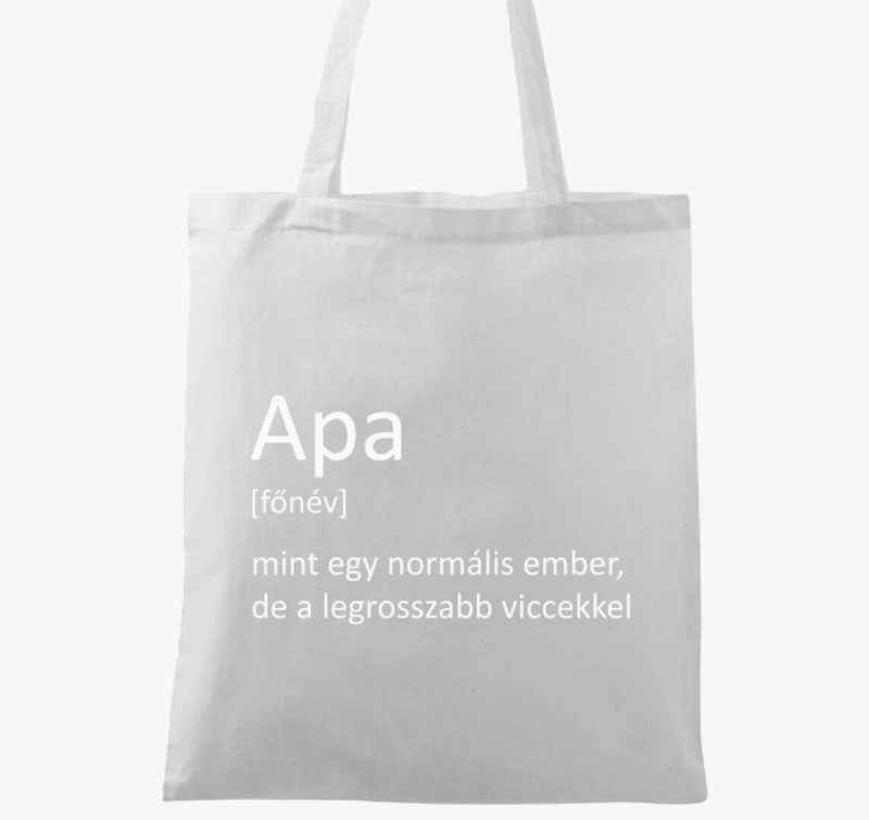 Apa szó jelentése vászontáska — Fehér
