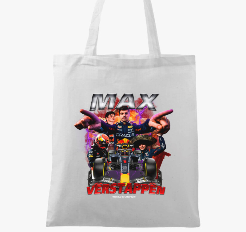 Max Verstappen Válogatás vászontáska — Fehér