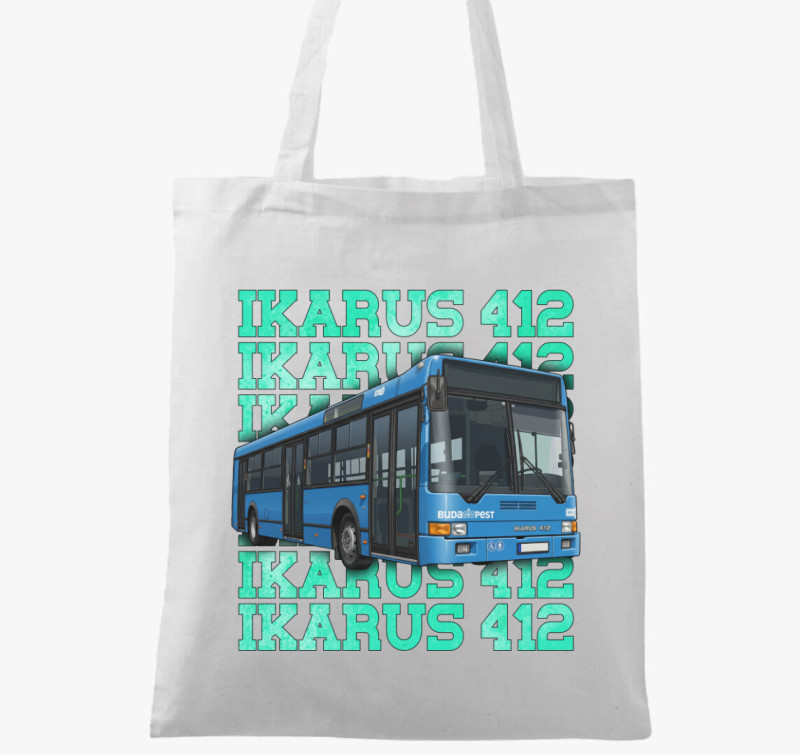 Ikarus 412 Busz vászontáska — Fehér