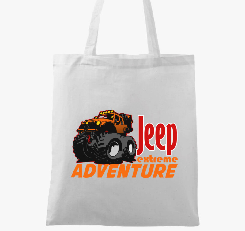 Jeep mintás vászontáska — Fehér