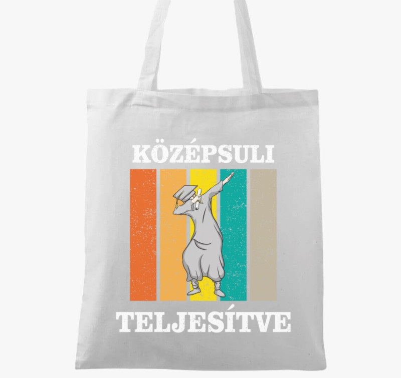 Középsuli teljesítve vászontáska — Fehér