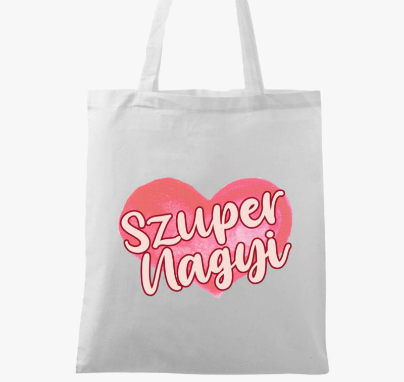 Anyák napi Szuper nagyi vászontáska — Fehér